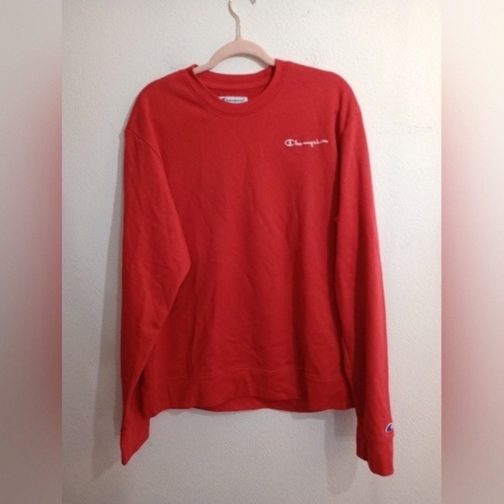 Champion Men's Vibrant Red Crewneck Sweater